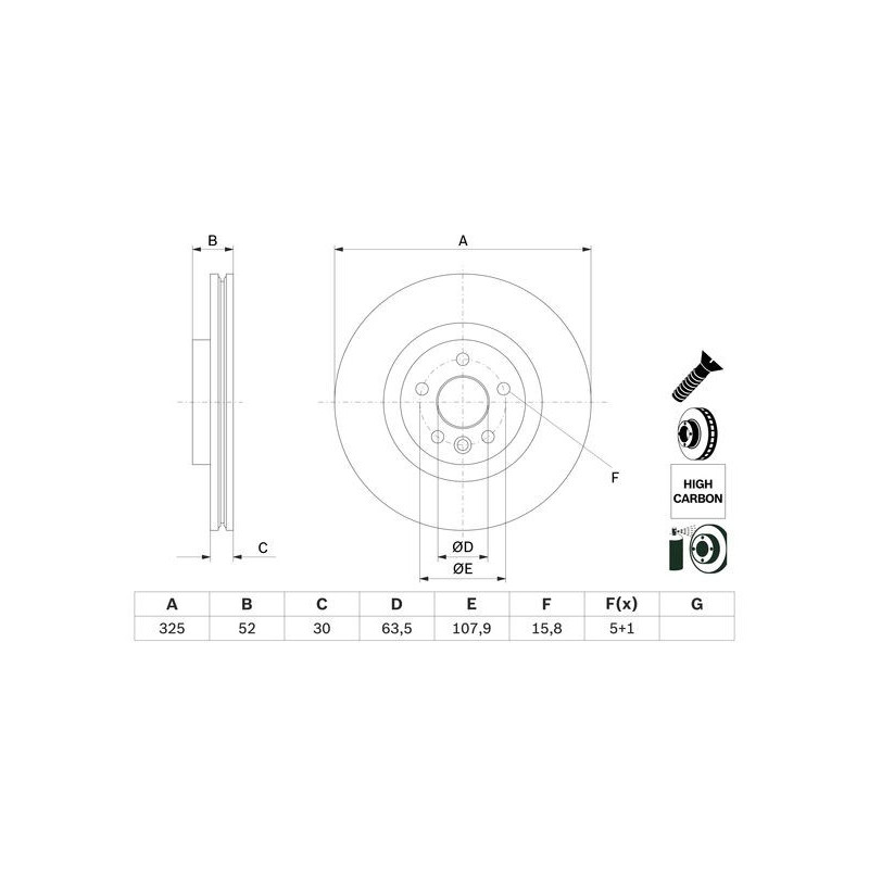 Disque de frein à l'unité BOSCH