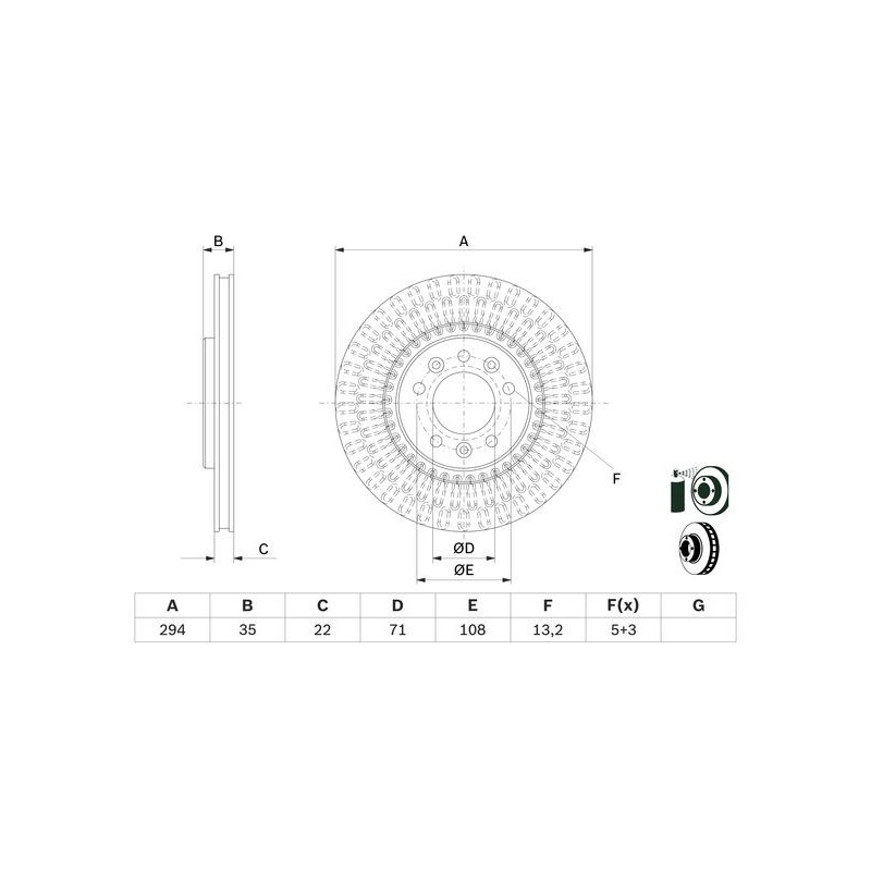 Disque de frein à l'unité BOSCH