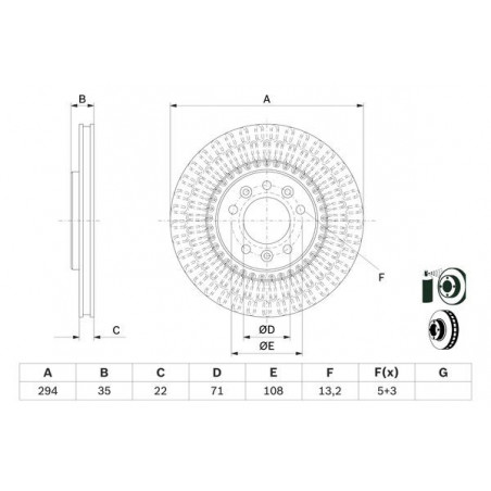 Disque de frein à l'unité BOSCH