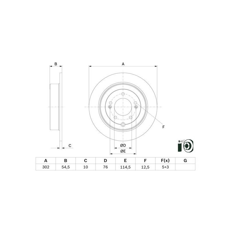 Disque de frein à l'unité BOSCH