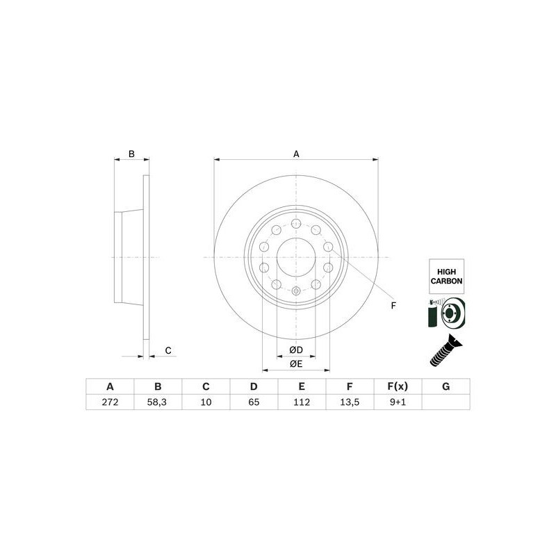 Disque de frein à l'unité BOSCH