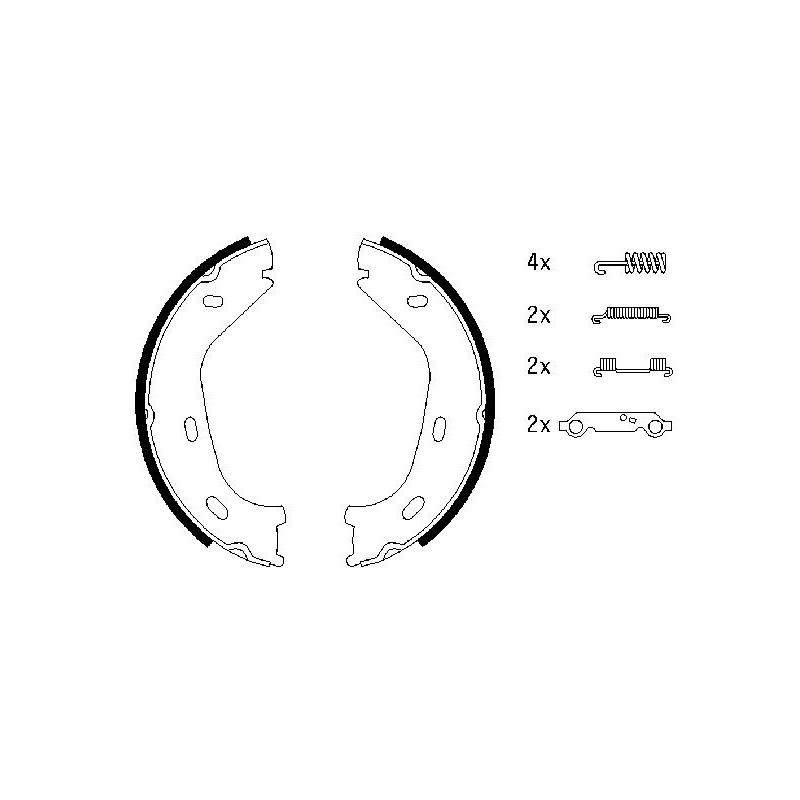 Jeu de mâchoires de frein (frein de stationnement) BOSCH