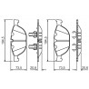 Jeu de quatre plaquettes de frein à disque BOSCH
