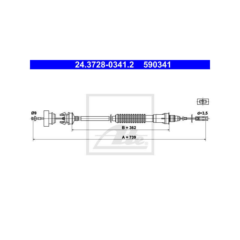 Cable d'embrayage ATE