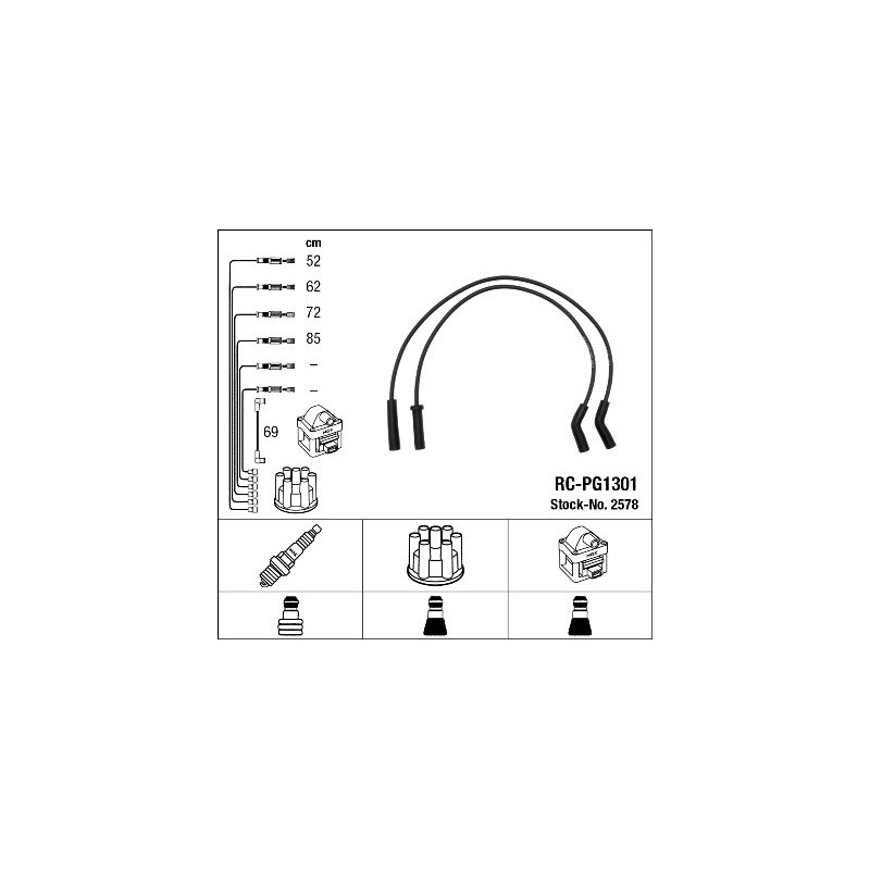 Fils de bougies / Faisceau d'allumage NGK